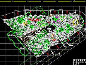 某道路旁三角绿地绿化设计图免费下载 园林绿化及施工